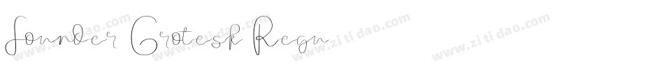 Founder Grotesk Regu字体转换